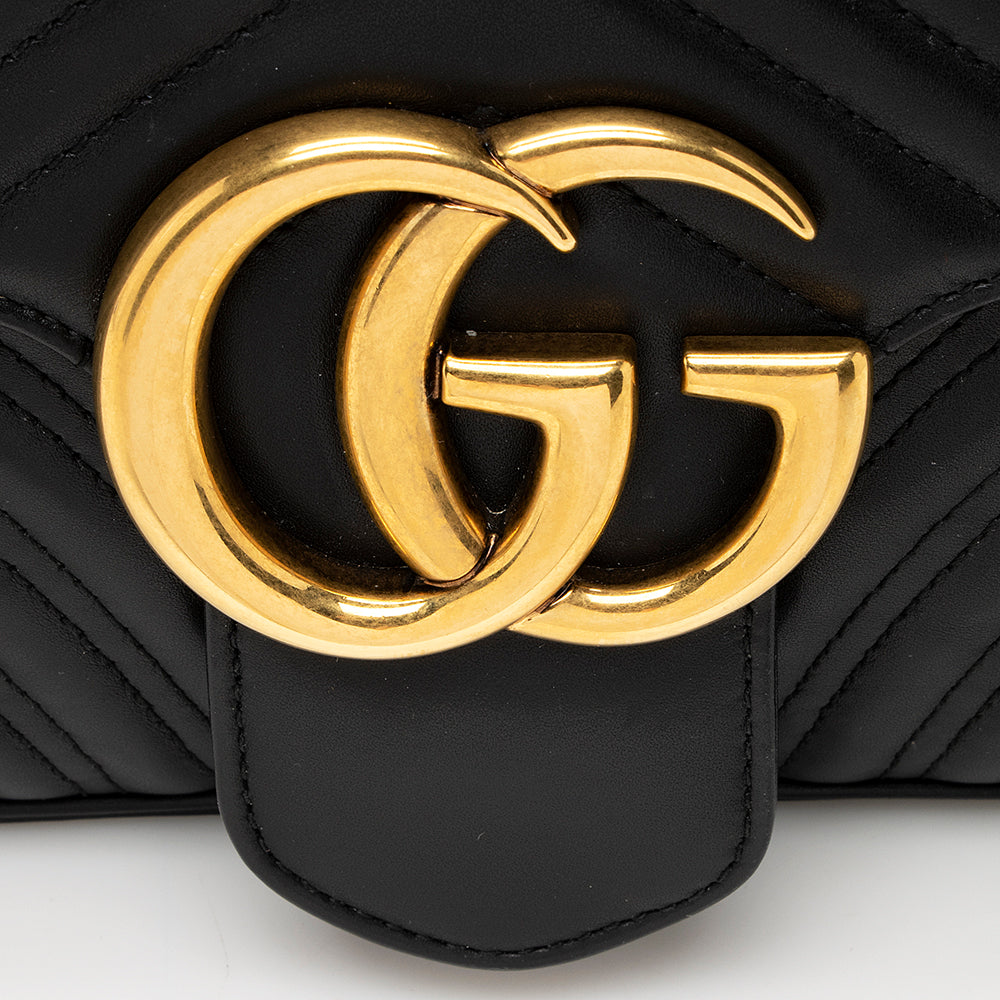 Gucci Matelasse Leather GG Marmont Medium Shoulder Bag (SHF-19739)