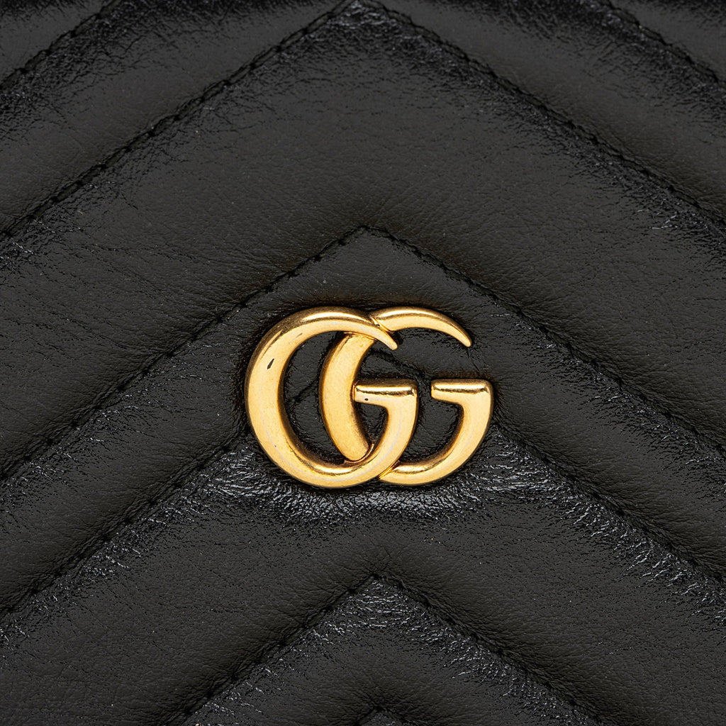 Gucci Matelasse Leather GG Marmont Medium Slim Open Shoulder Bag