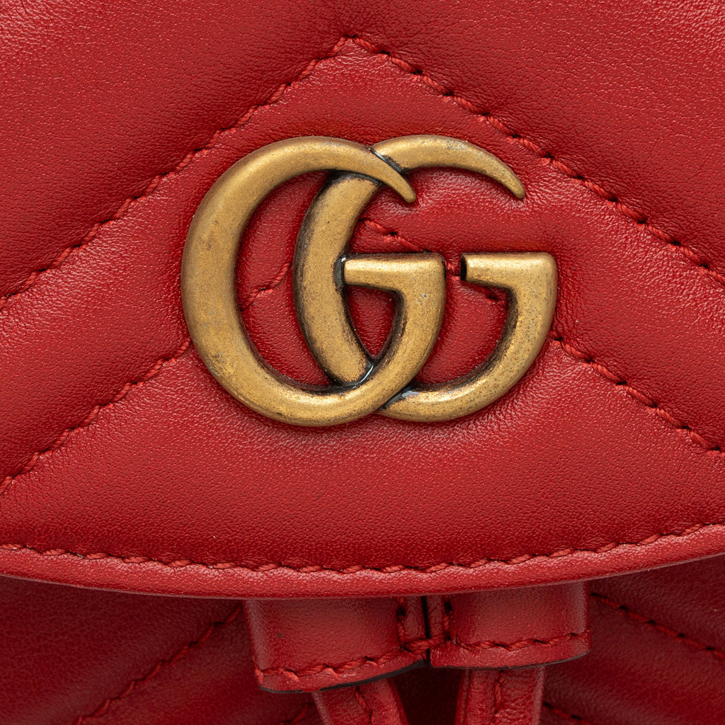 Gucci Matelasse Leather GG Marmont Mini Backpack