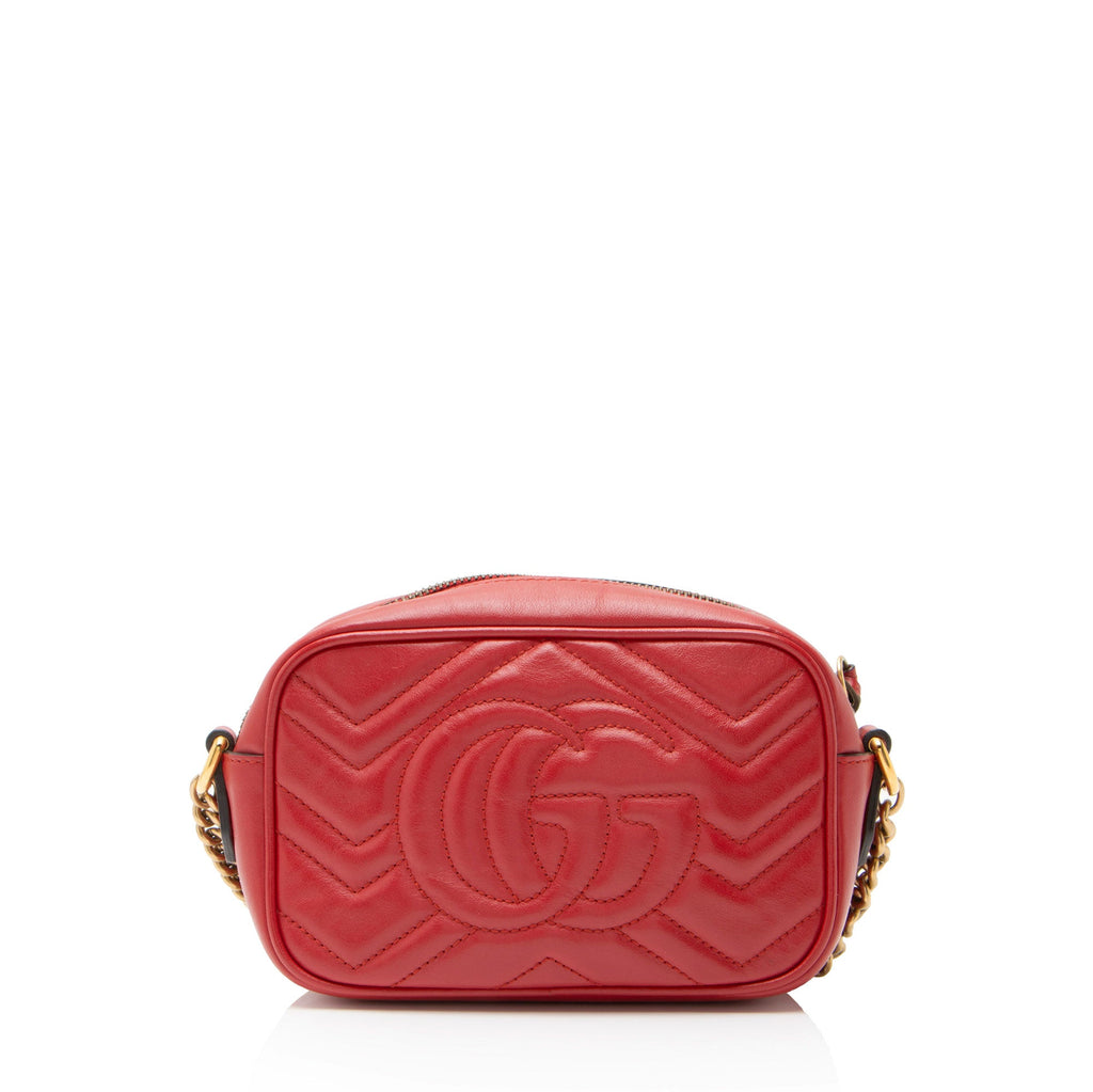 Gucci Matelasse Leather GG Marmont Mini Camera Bag