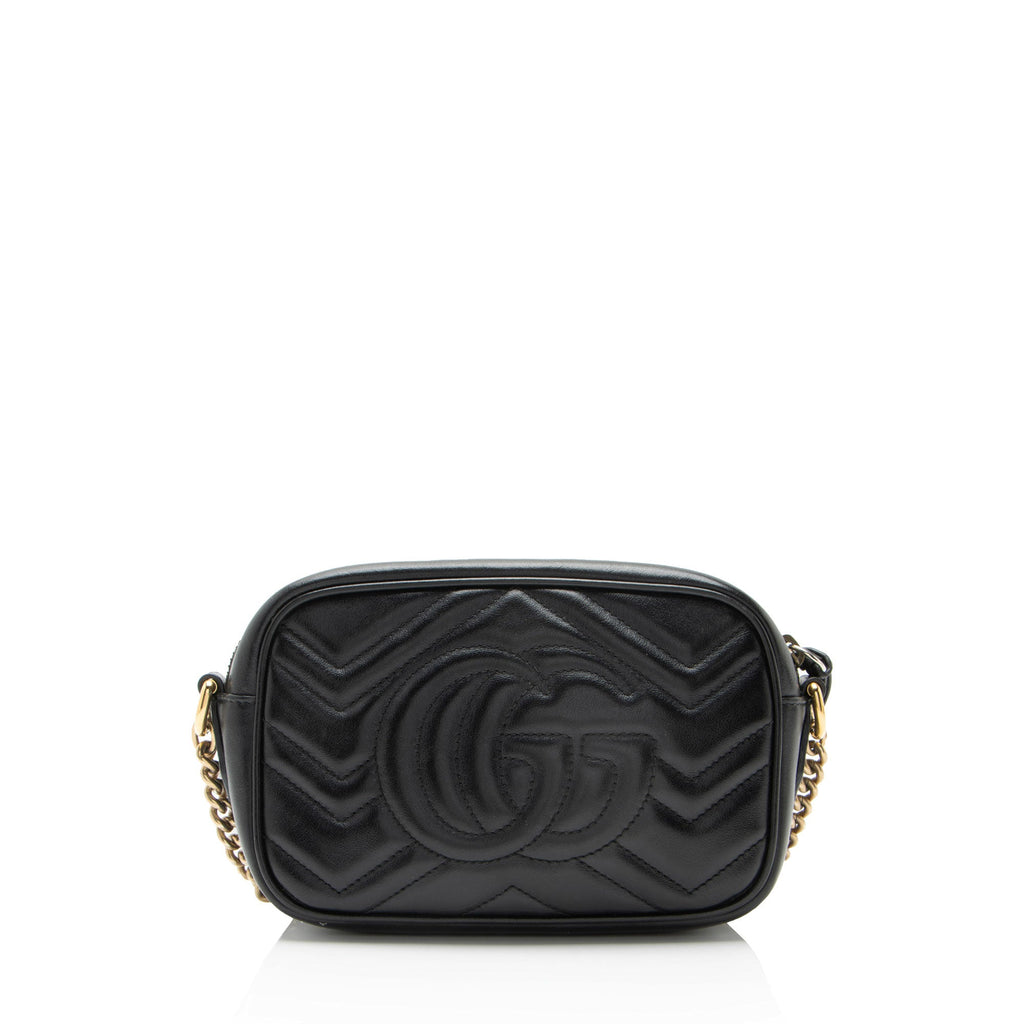 Gucci Matelasse Leather GG Marmont Mini Camera Bag