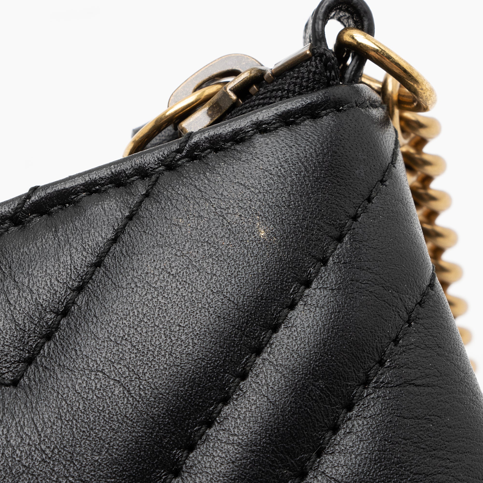 Gucci Matelasse Leather GG Marmont Mini Chain Bag (SHF-6frD2R)