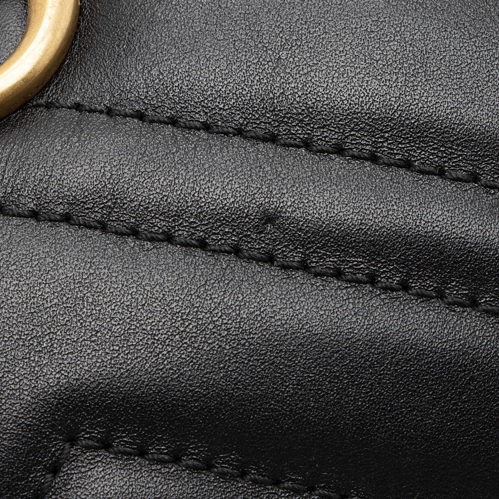 Gucci Matelasse Leather GG Marmont Mini Chain Bag (SHF-6frD2R)