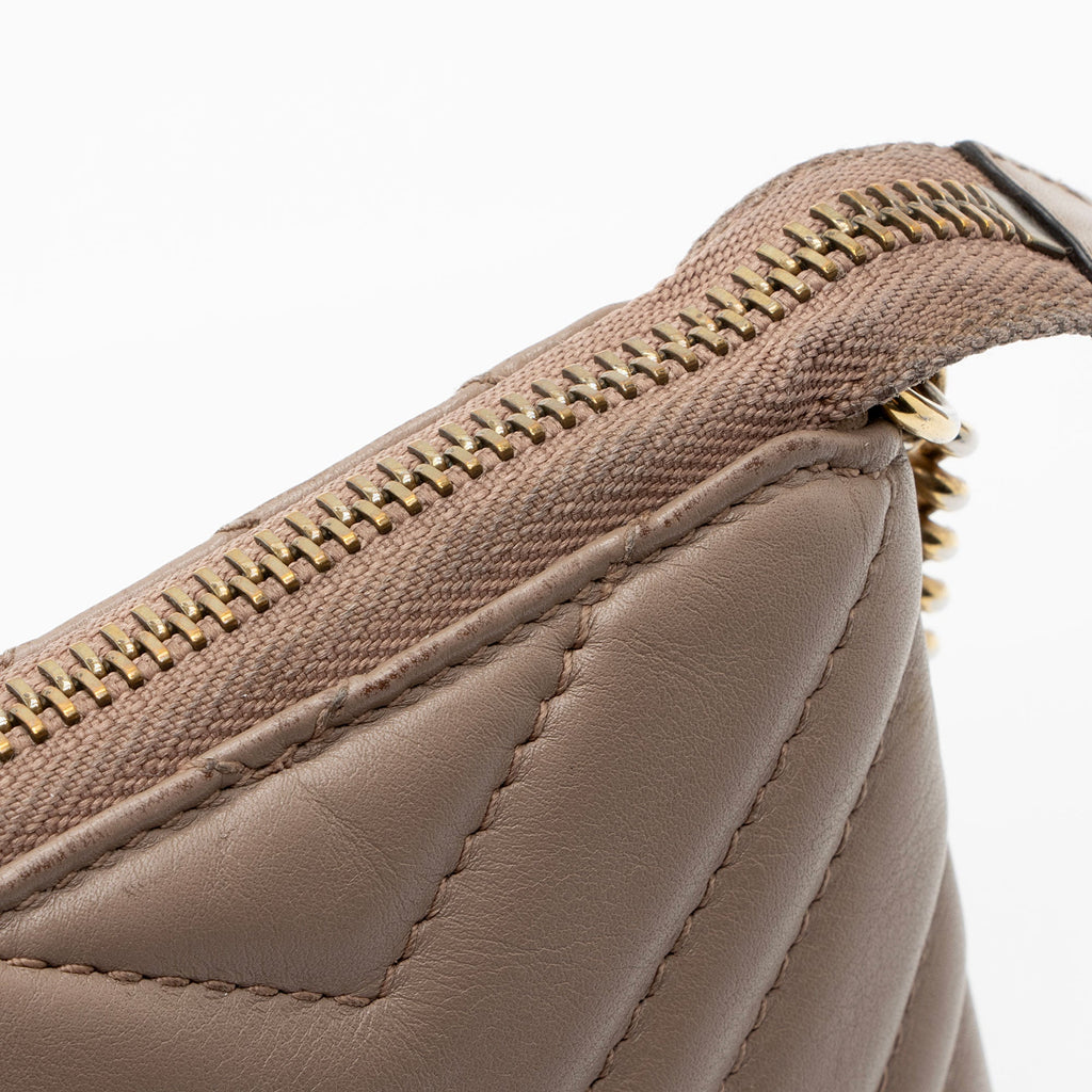 Gucci Matelasse Leather GG Marmont Mini Chain Bag