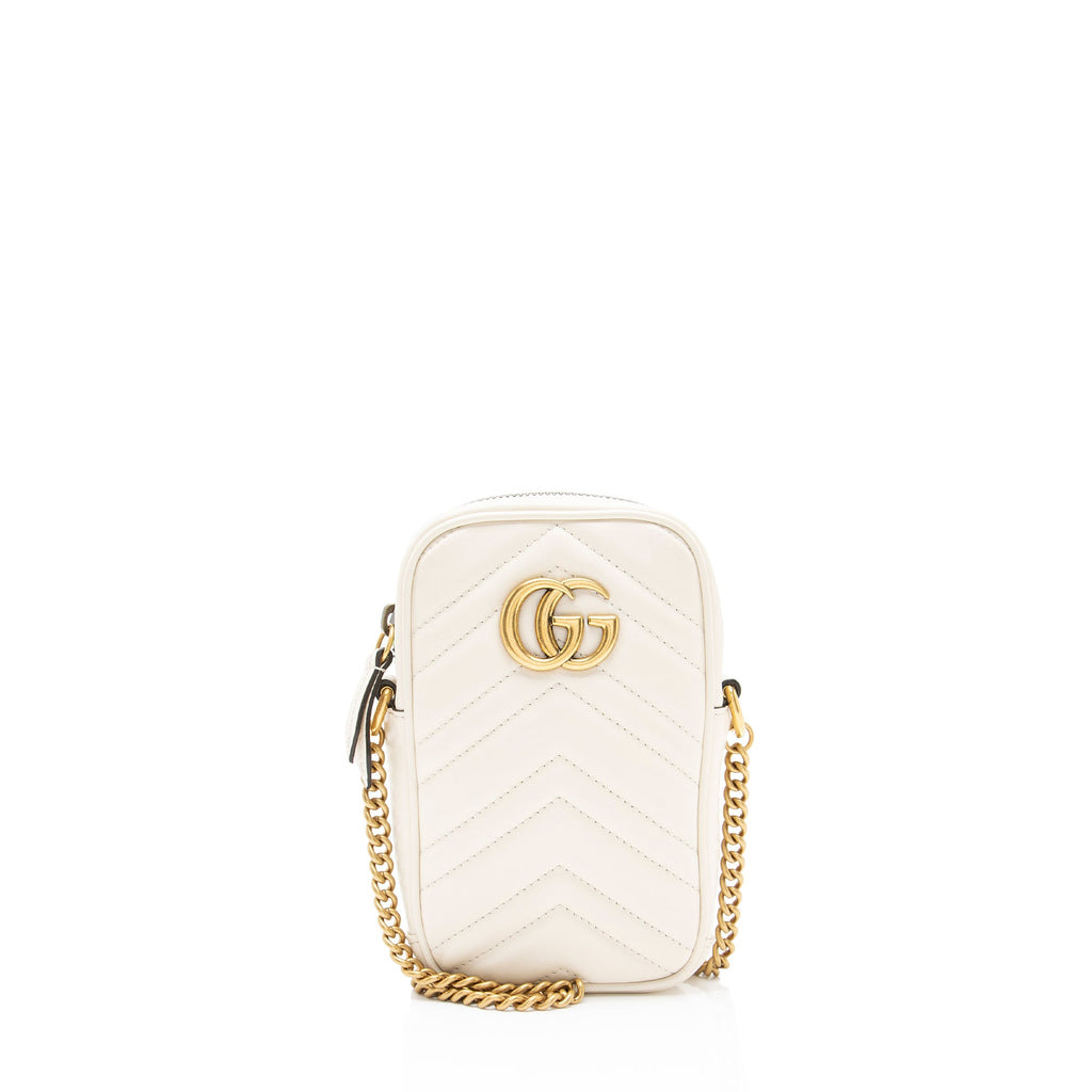 Gucci Matelasse Leather GG Marmont Mini Crossbody