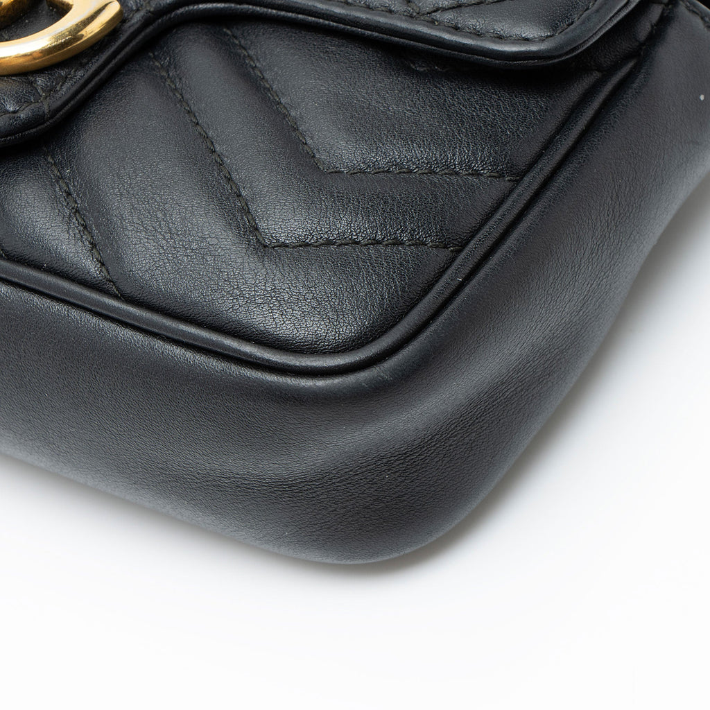 Gucci Matelasse Leather GG Marmont Mini Flap Bag