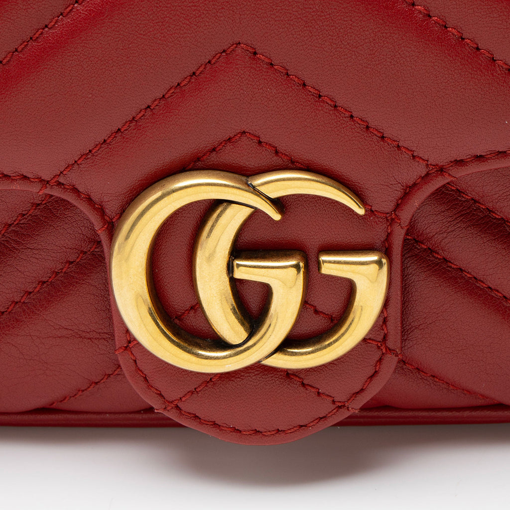 Gucci Matelasse Leather GG Marmont Mini Flap Bag