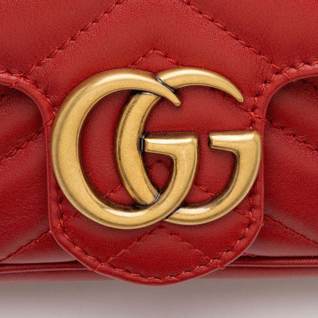 Gucci Matelasse Leather GG Marmont Mini Flap Bag