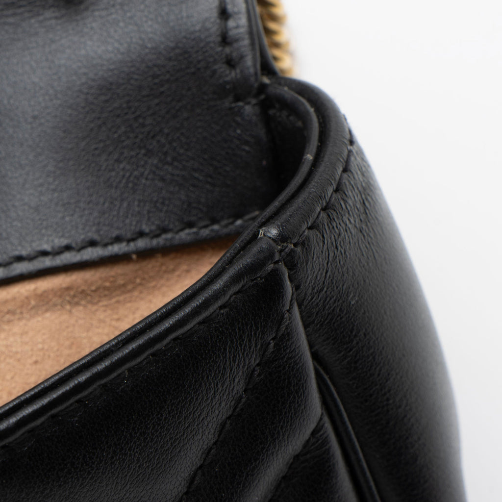 Gucci Matelasse Leather GG Marmont Mini Flap Bag