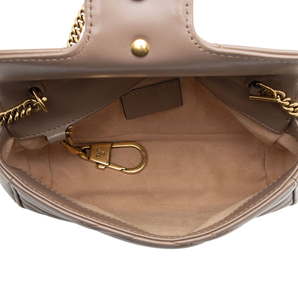 Gucci Matelasse Leather GG Marmont Mini Flap Bag