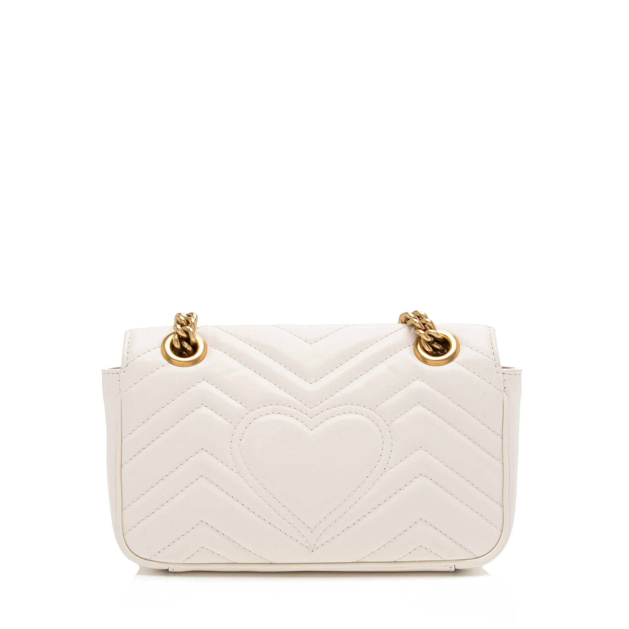 Gucci Matelasse Leather GG Marmont Mini Shoulder Bag (SHF-nrvxzd)