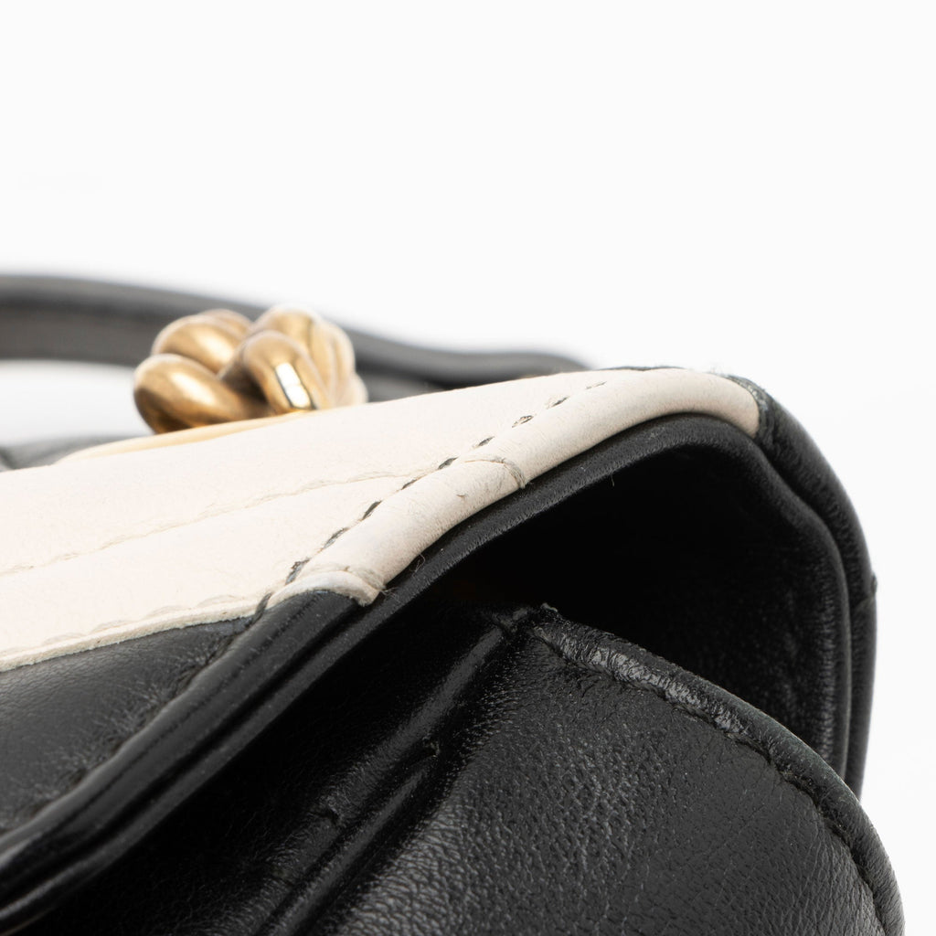 Gucci Matelasse Leather GG Marmont Two Tone Mini Flap Bag (SHF-GrfDUZ)