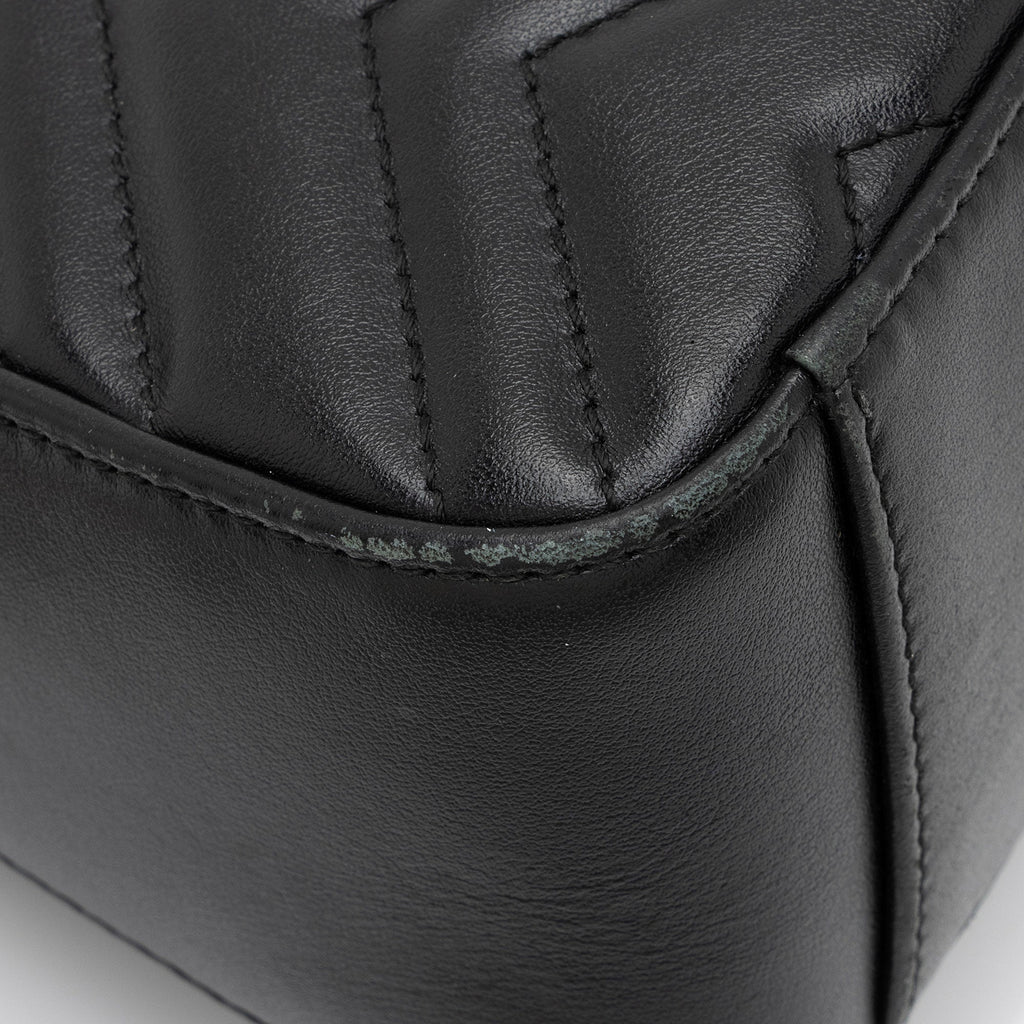Gucci Matelasse Leather GG Marmont Mini Top Handle Bag (SHF-7cobGM)