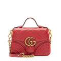 Gucci Matelasse Leather GG Marmont Mini Top Handle Bag