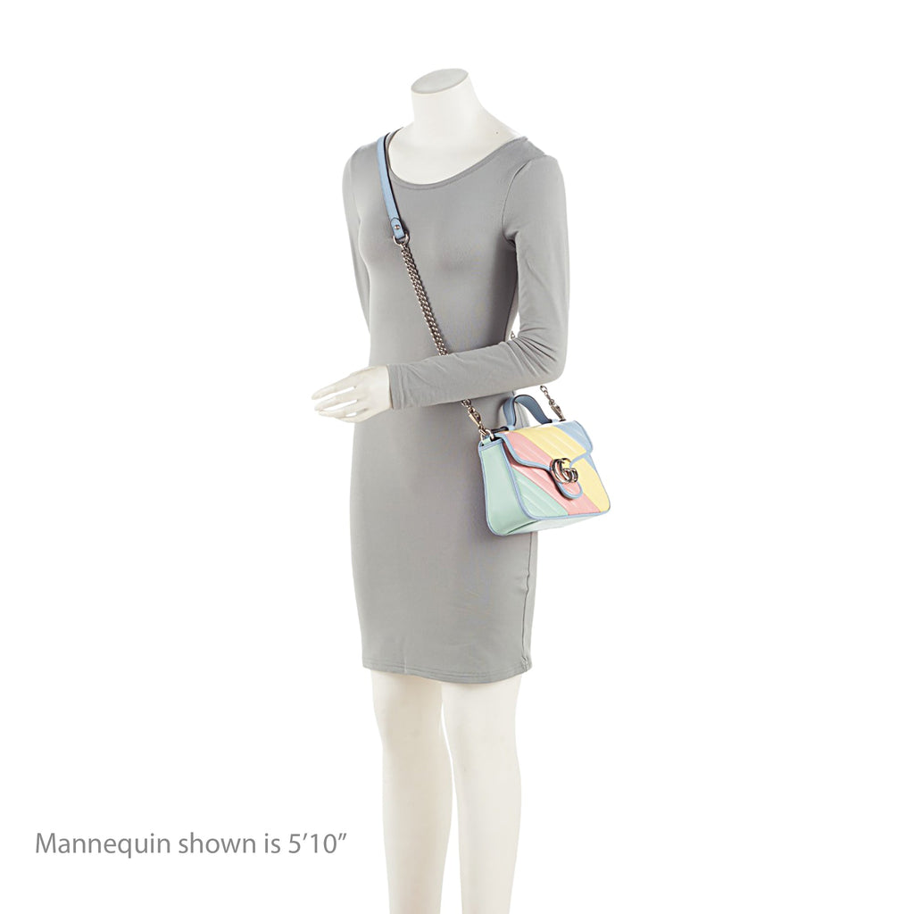 Gucci Matelasse Leather GG Marmont Mini Top Handle