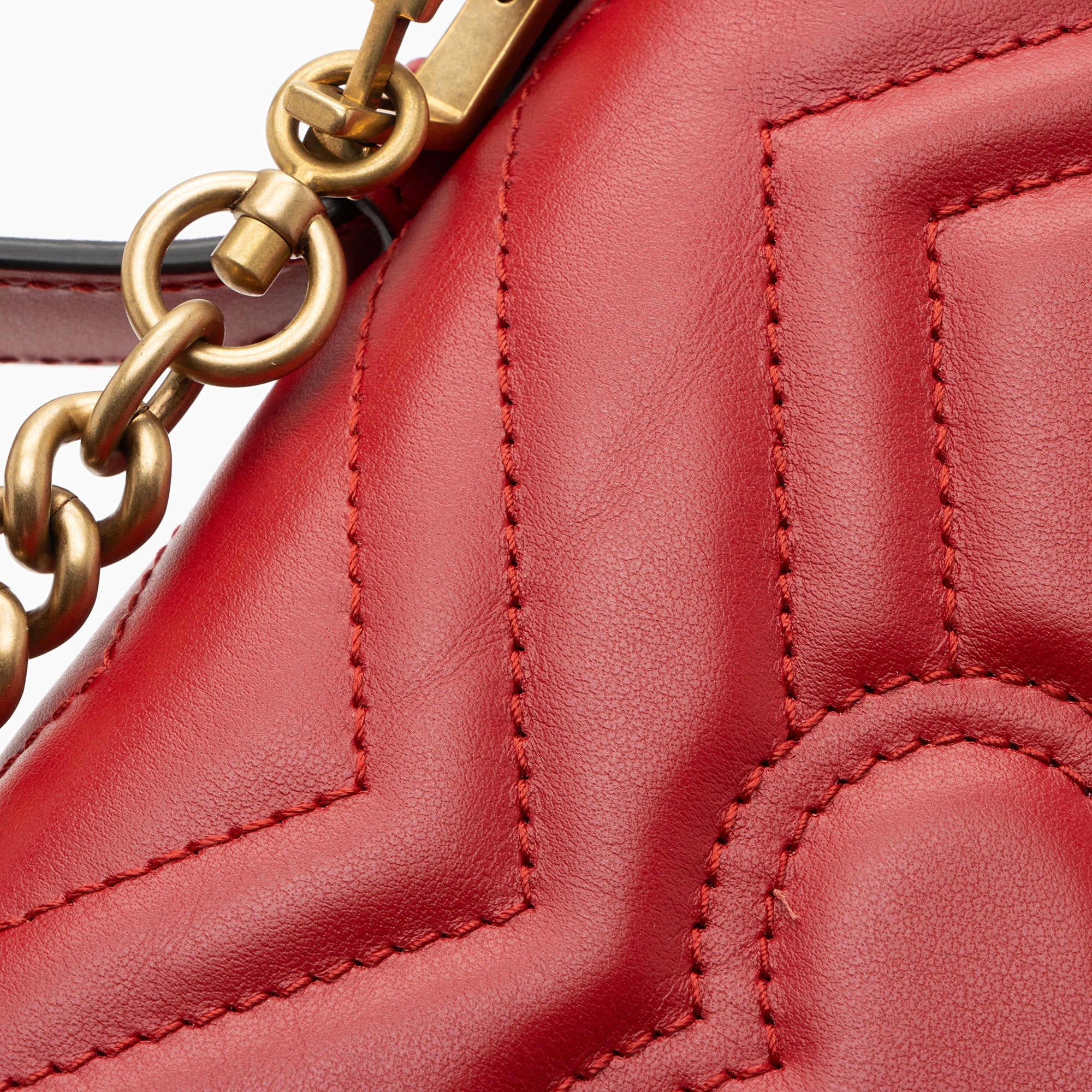 Gucci Matelasse Leather GG Marmont Mini Top Handle (SHF-JQUu1n)