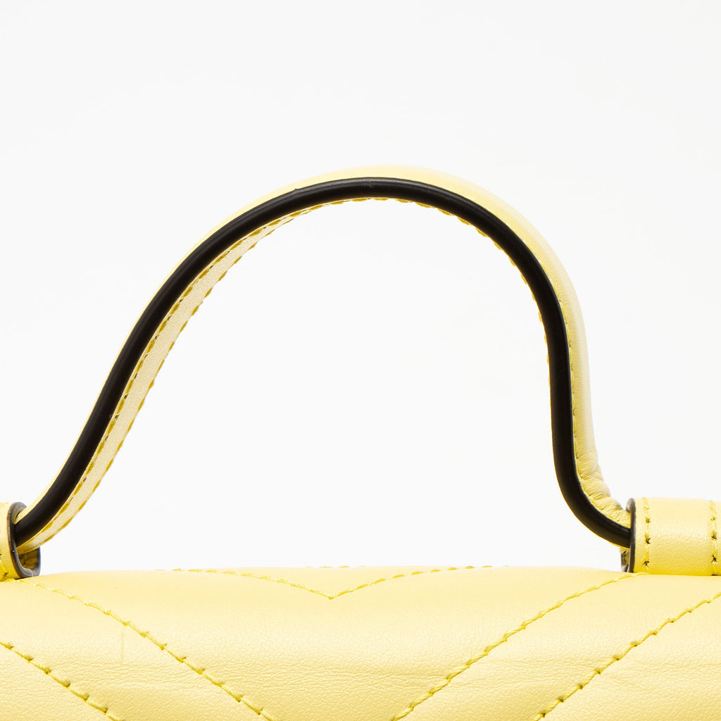 Gucci Matelasse Leather GG Marmont Mini Top Handle