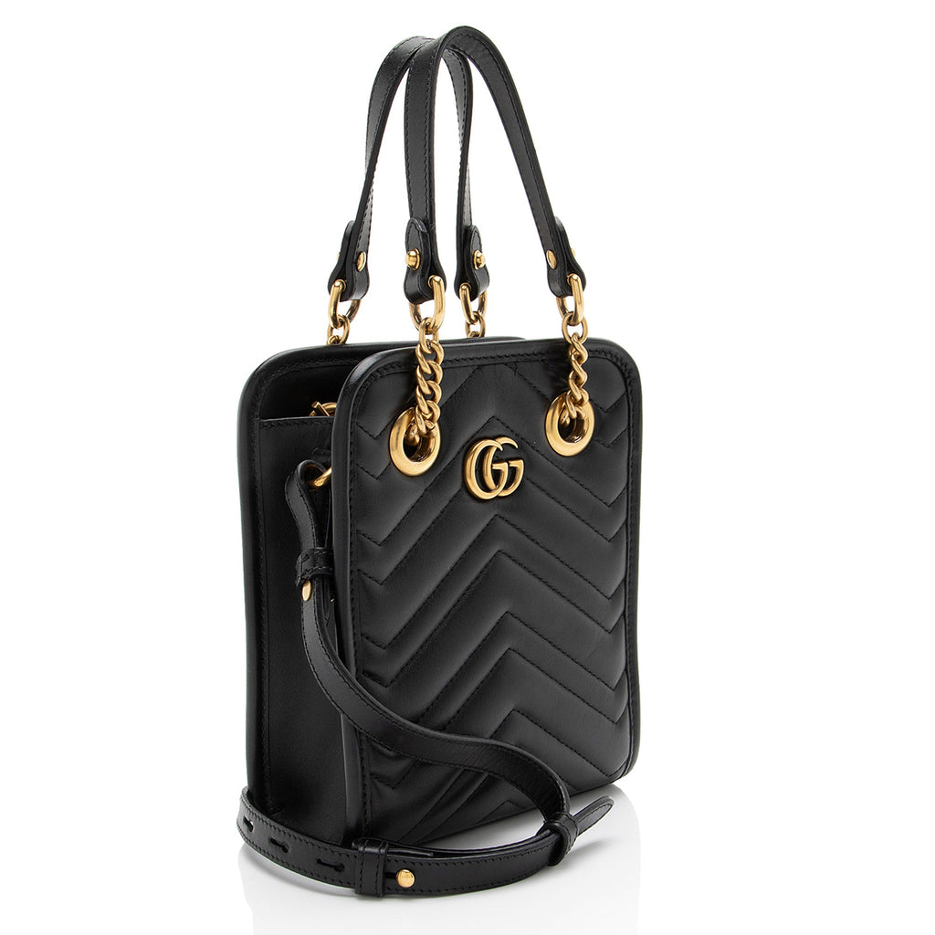 Gucci Matelasse Leather GG Marmont Mini Tote