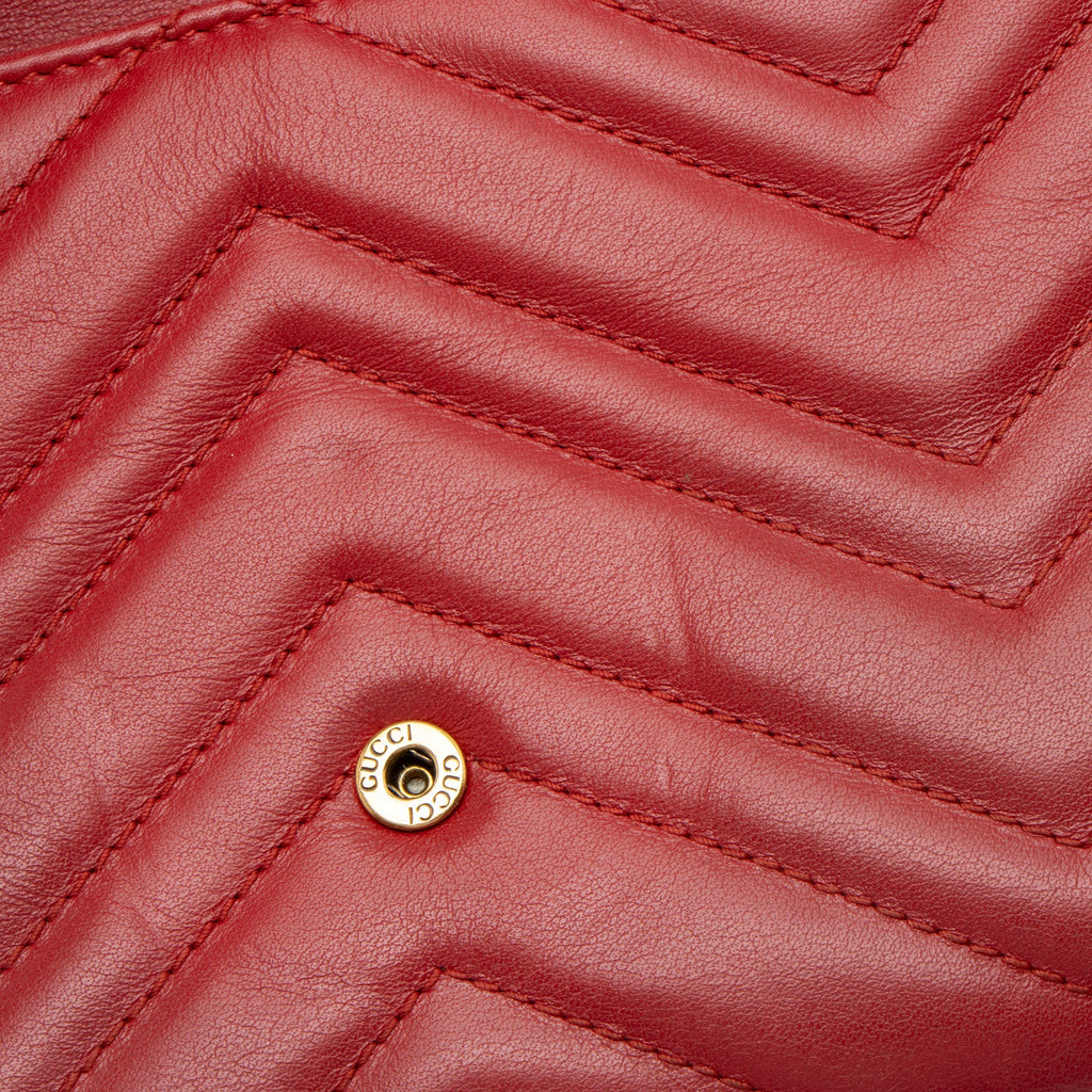 Gucci Matelasse Leather GG Marmont Mini Wallet on Chain