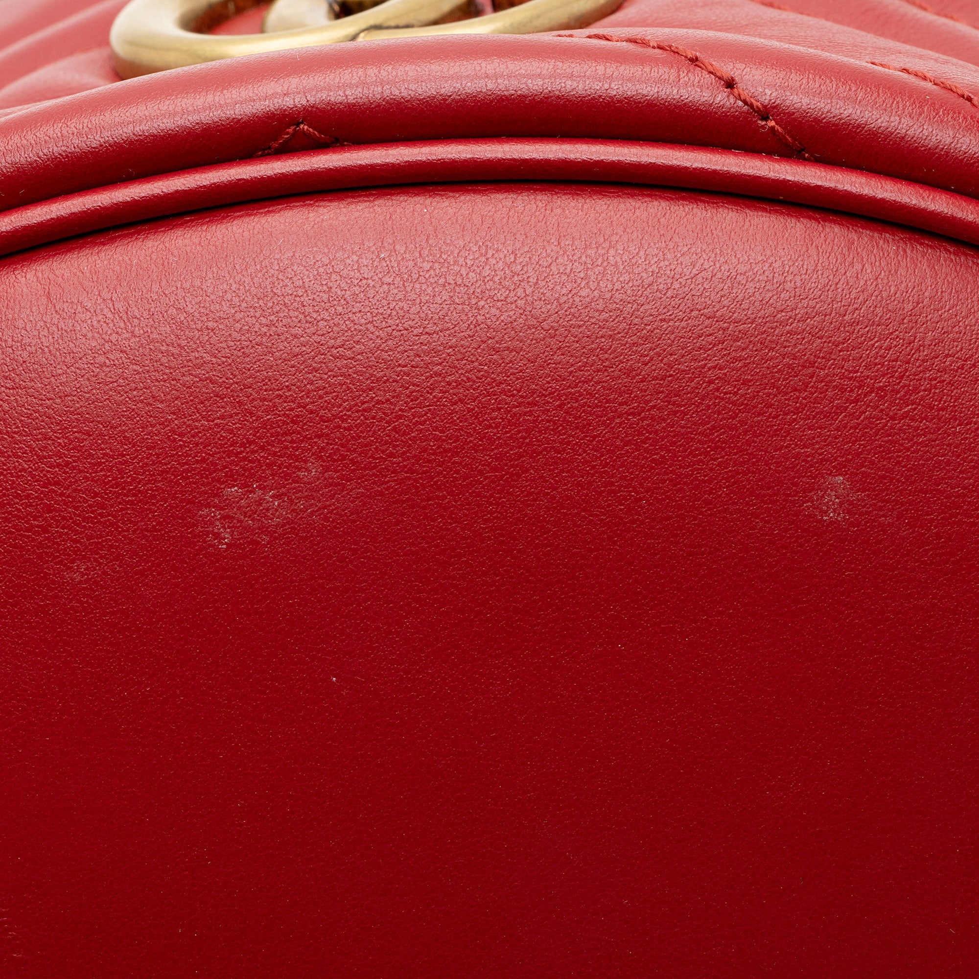 Gucci Matelasse Leather GG Marmont Round Mini Backpack