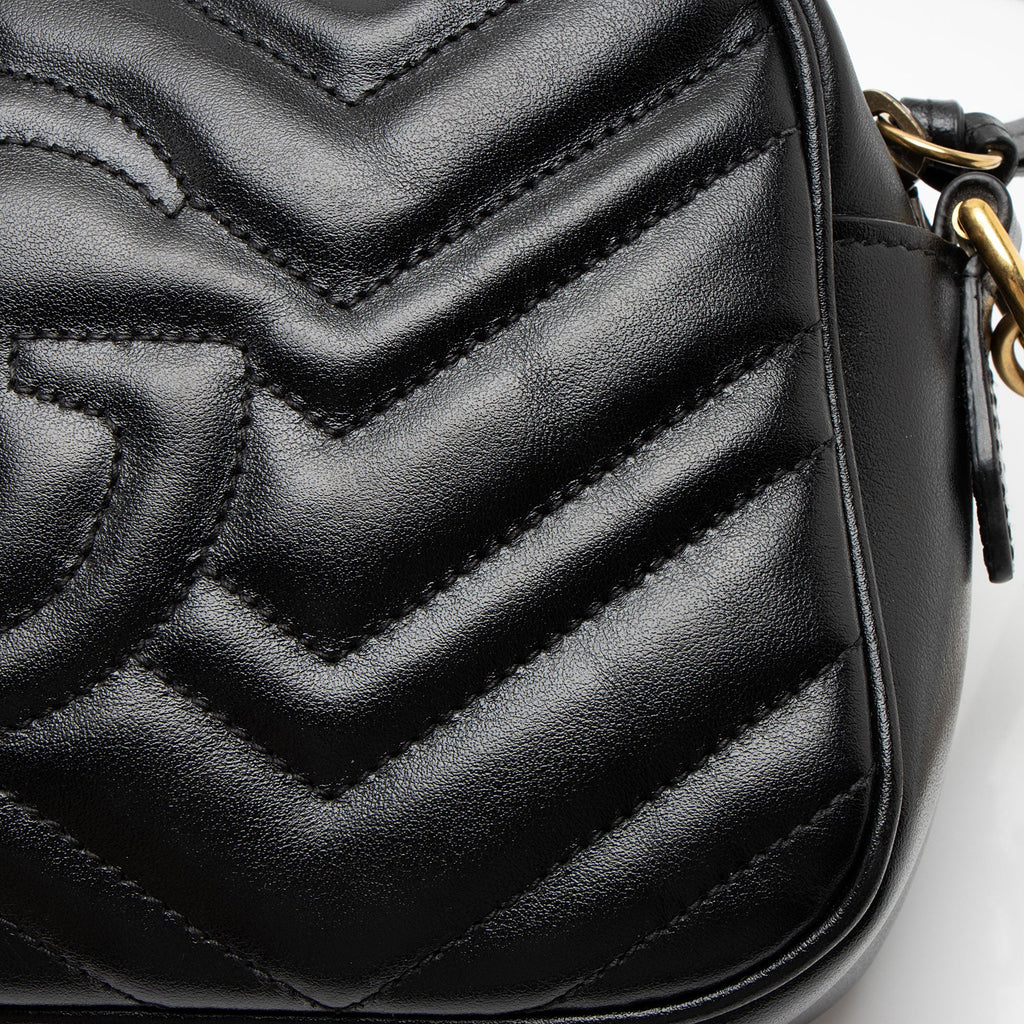 Gucci Matelasse Leather GG Marmont Small Camera Bag