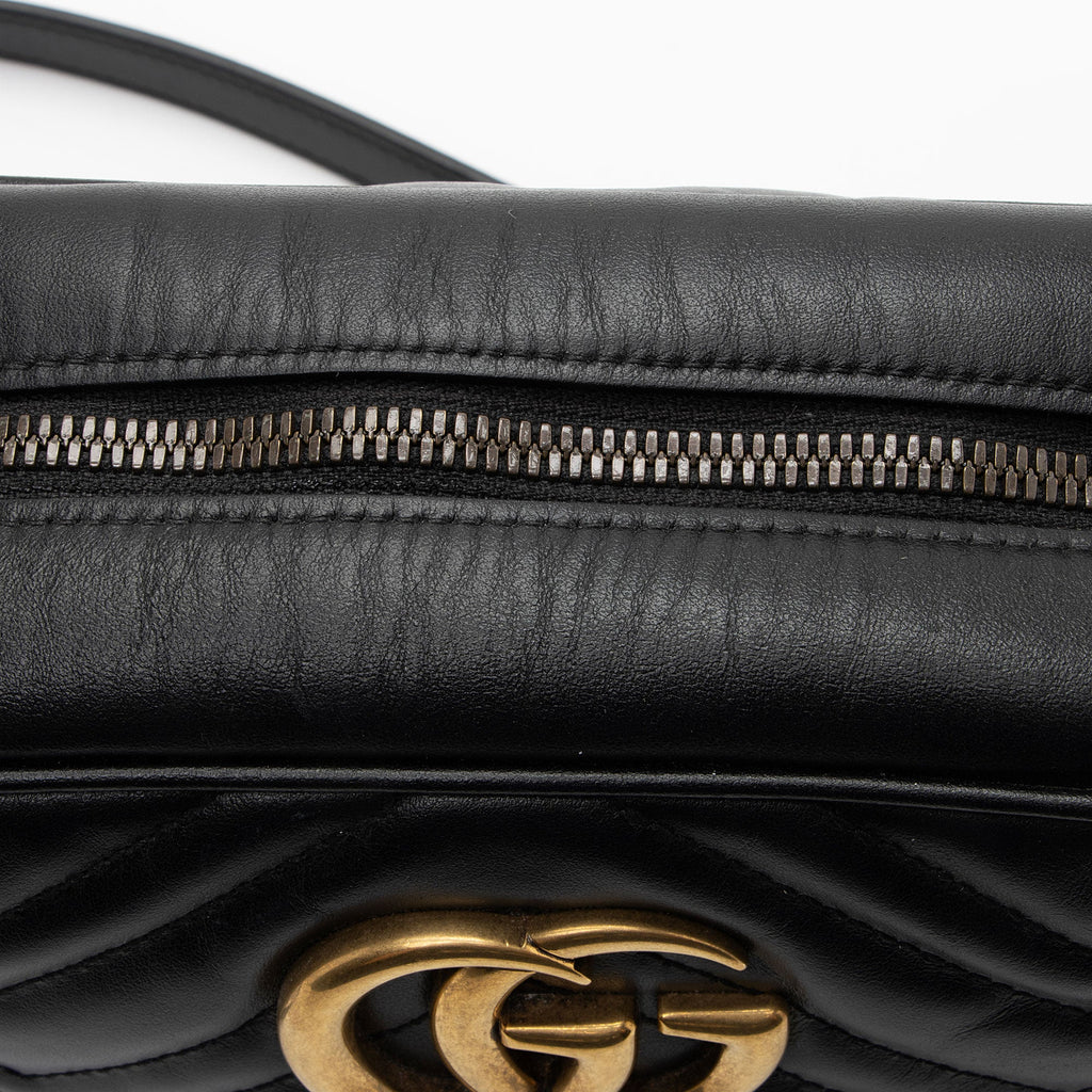 Gucci Matelasse Leather GG Marmont Small Camera Bag