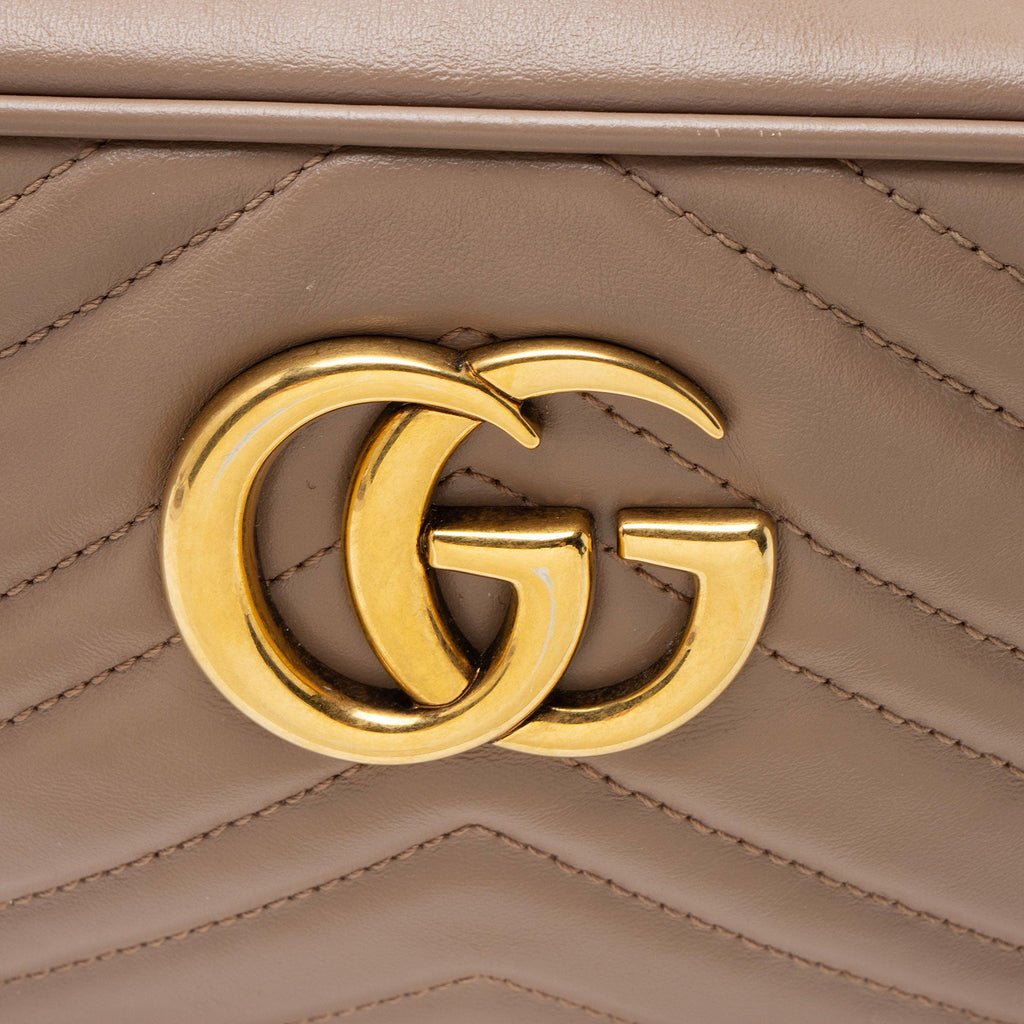 Gucci Matelasse Leather GG Marmont Small Camera Bag