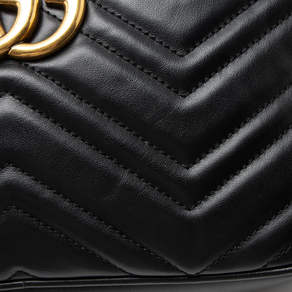 Gucci Matelasse Leather GG Marmont Small Camera Bag