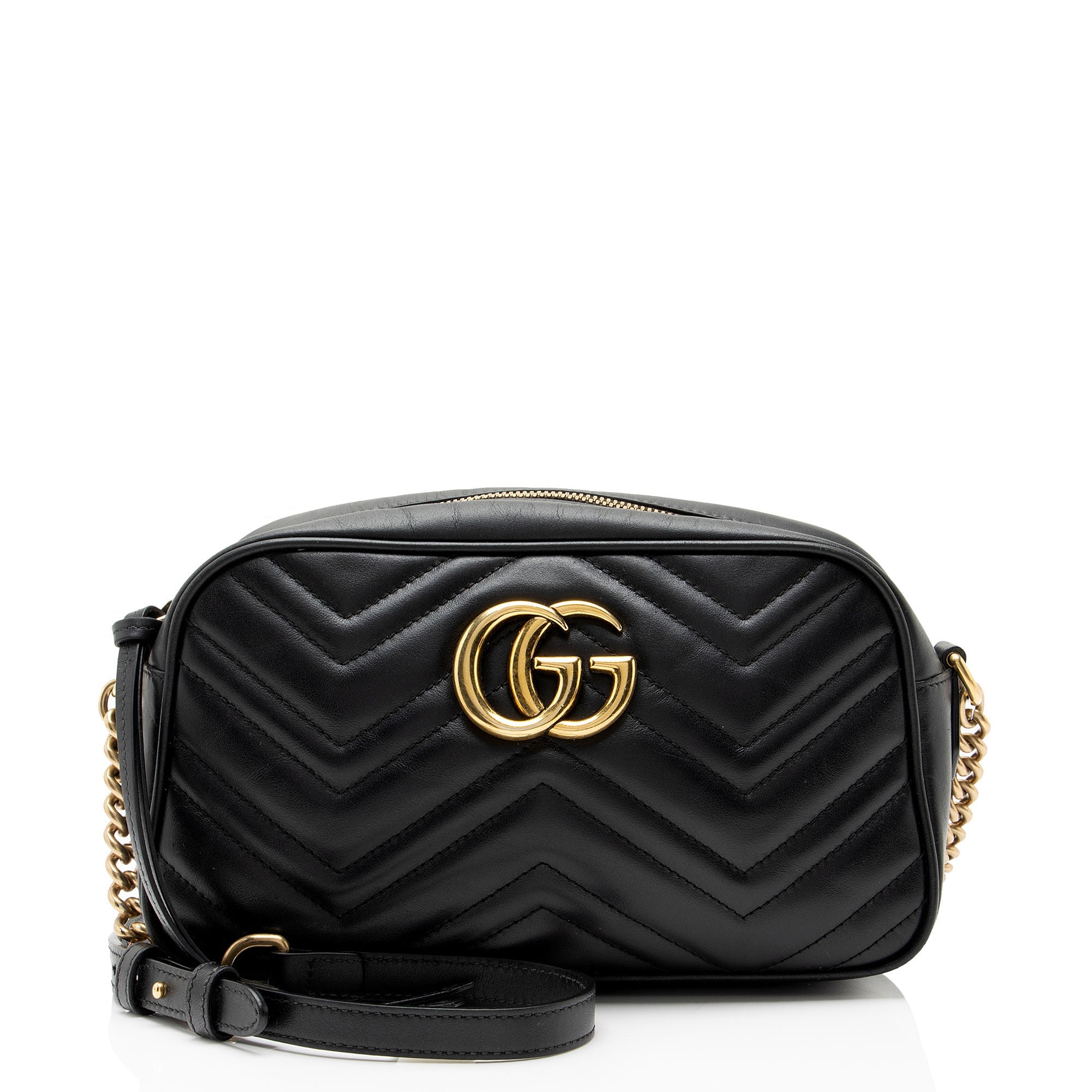Gucci Matelasse Leather GG Marmont Small Camera Bag