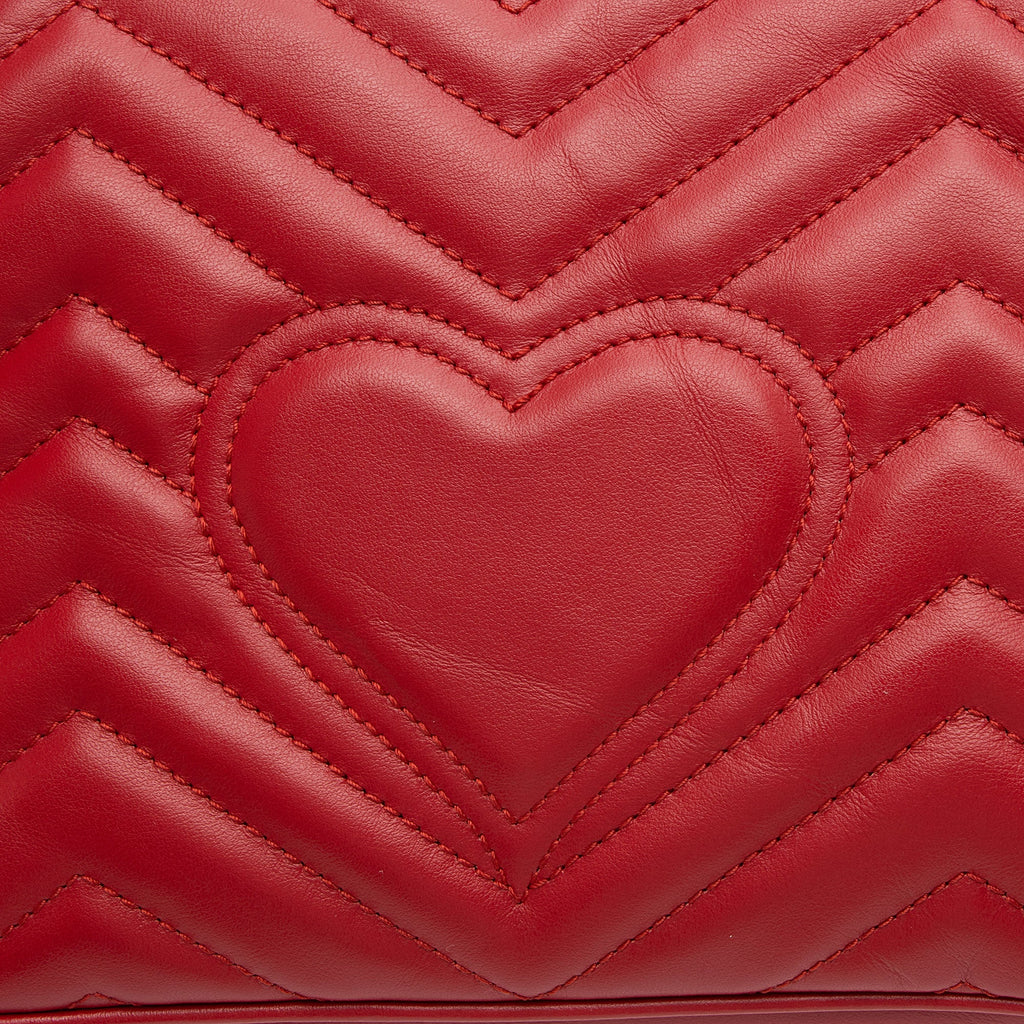 Gucci Matelasse Leather GG Marmont Small Flap Bag