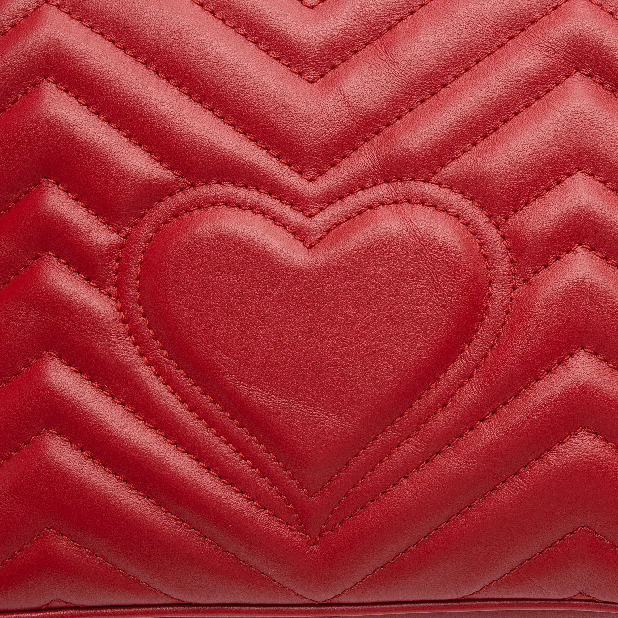 Gucci Matelasse Leather GG Marmont Small Flap Bag