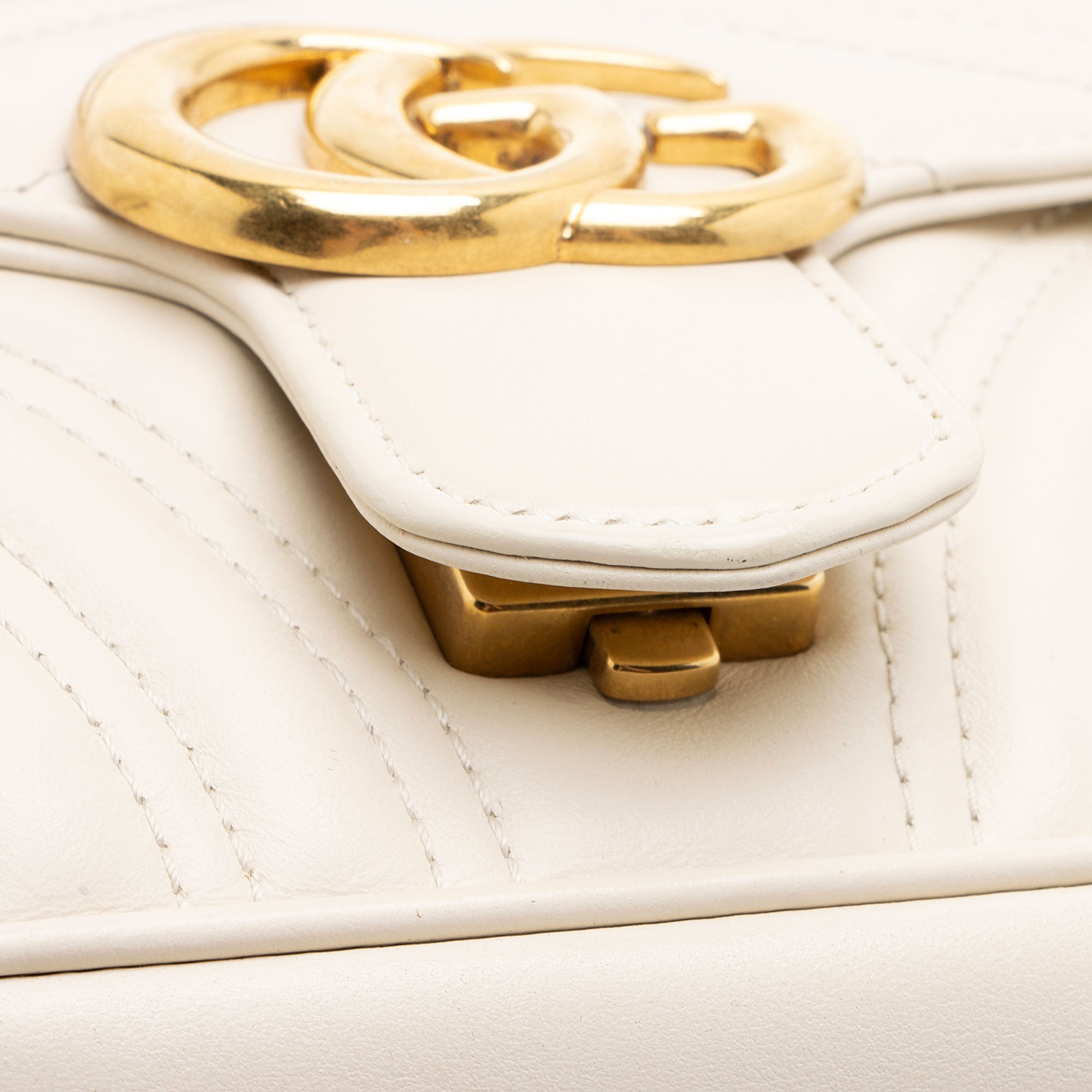 Gucci Matelasse Leather GG Marmont Small Flap Bag