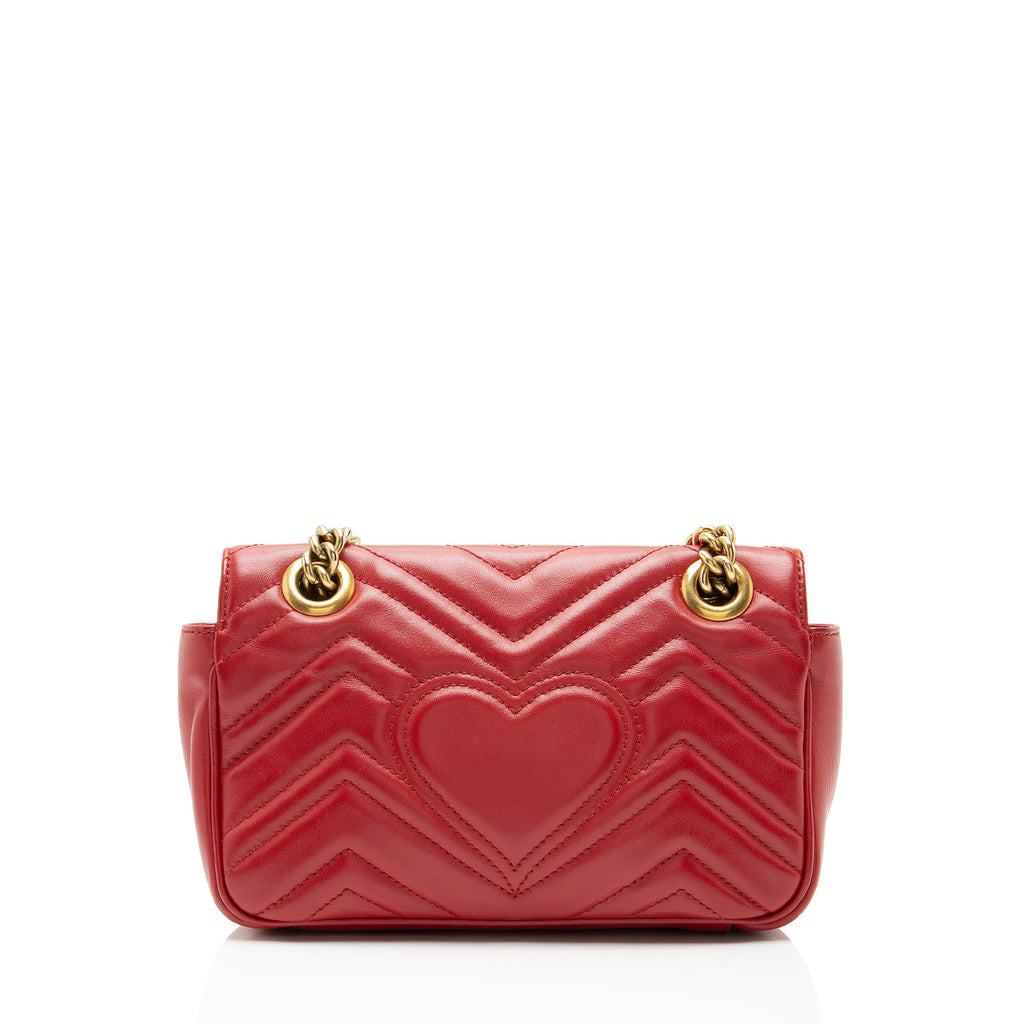 Gucci Matelasse Leather GG Marmont Small Flap Bag