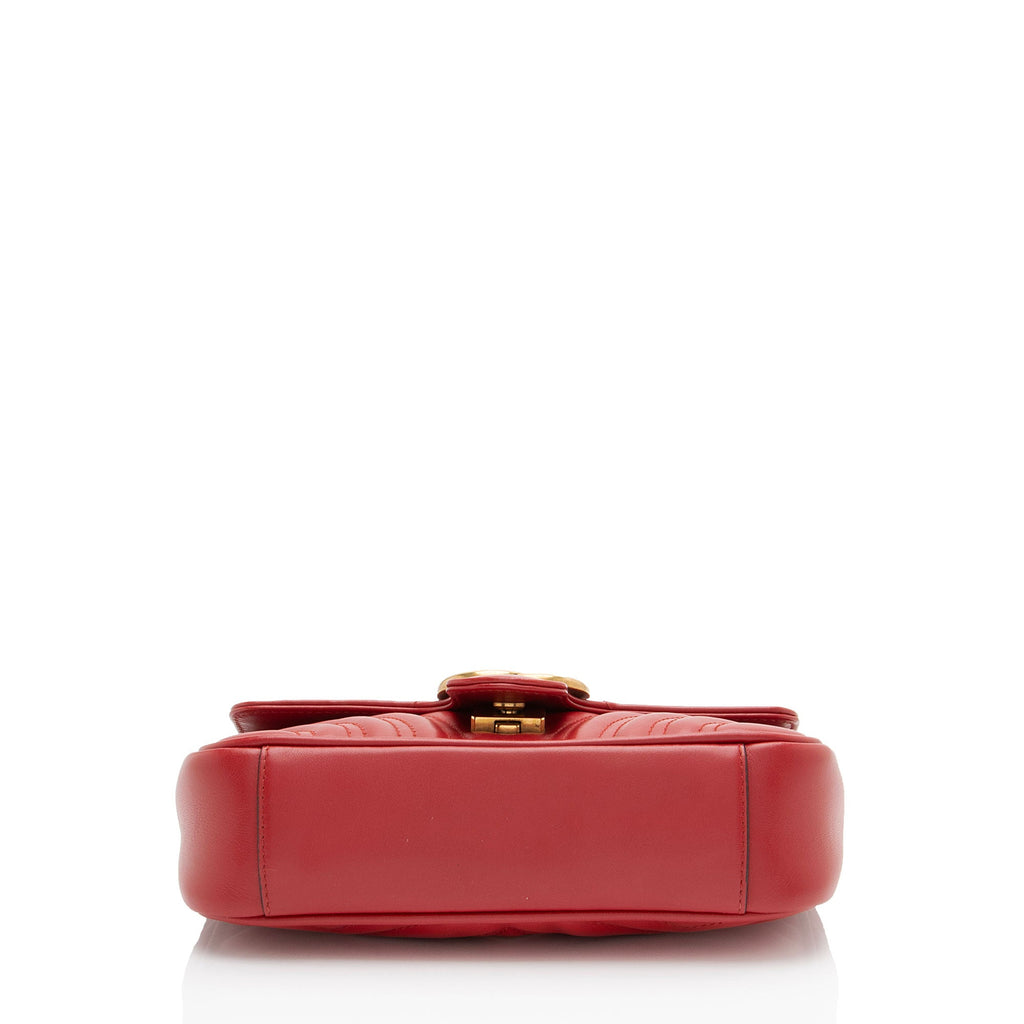 Gucci Matelasse Leather GG Marmont Small Flap Bag