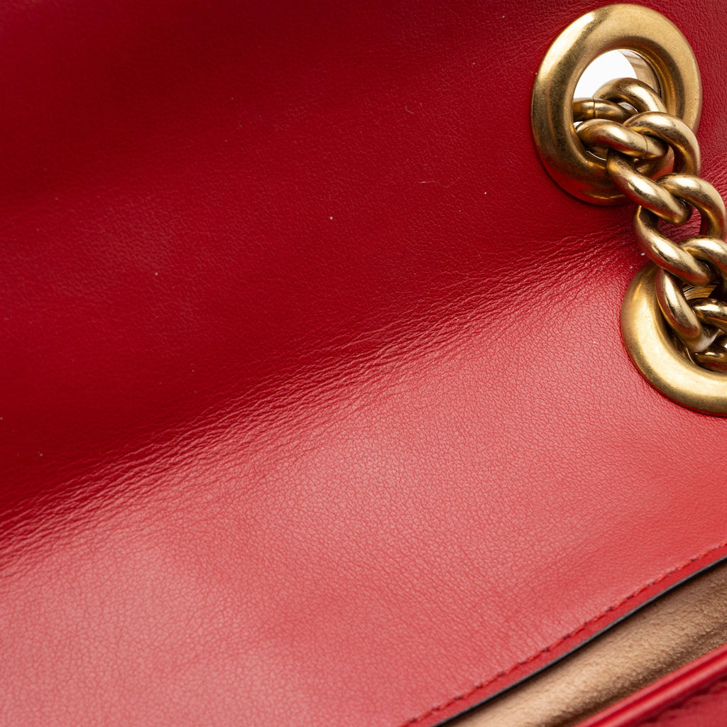 Gucci Matelasse Leather GG Marmont Small Flap Bag