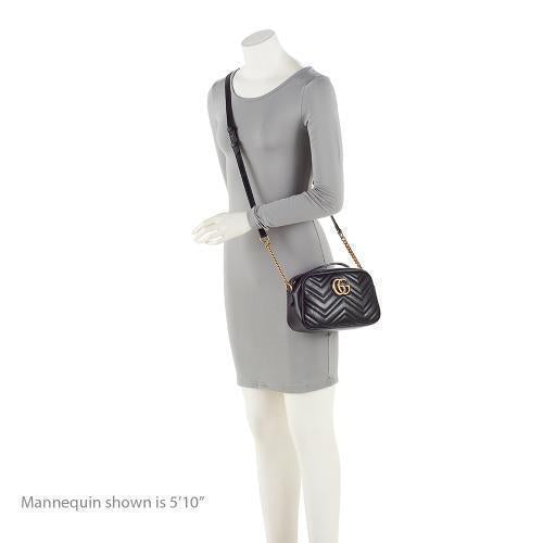 Gucci Matelasse Leather GG Marmont Small Shoulder Bag (SHF-Hle45u)