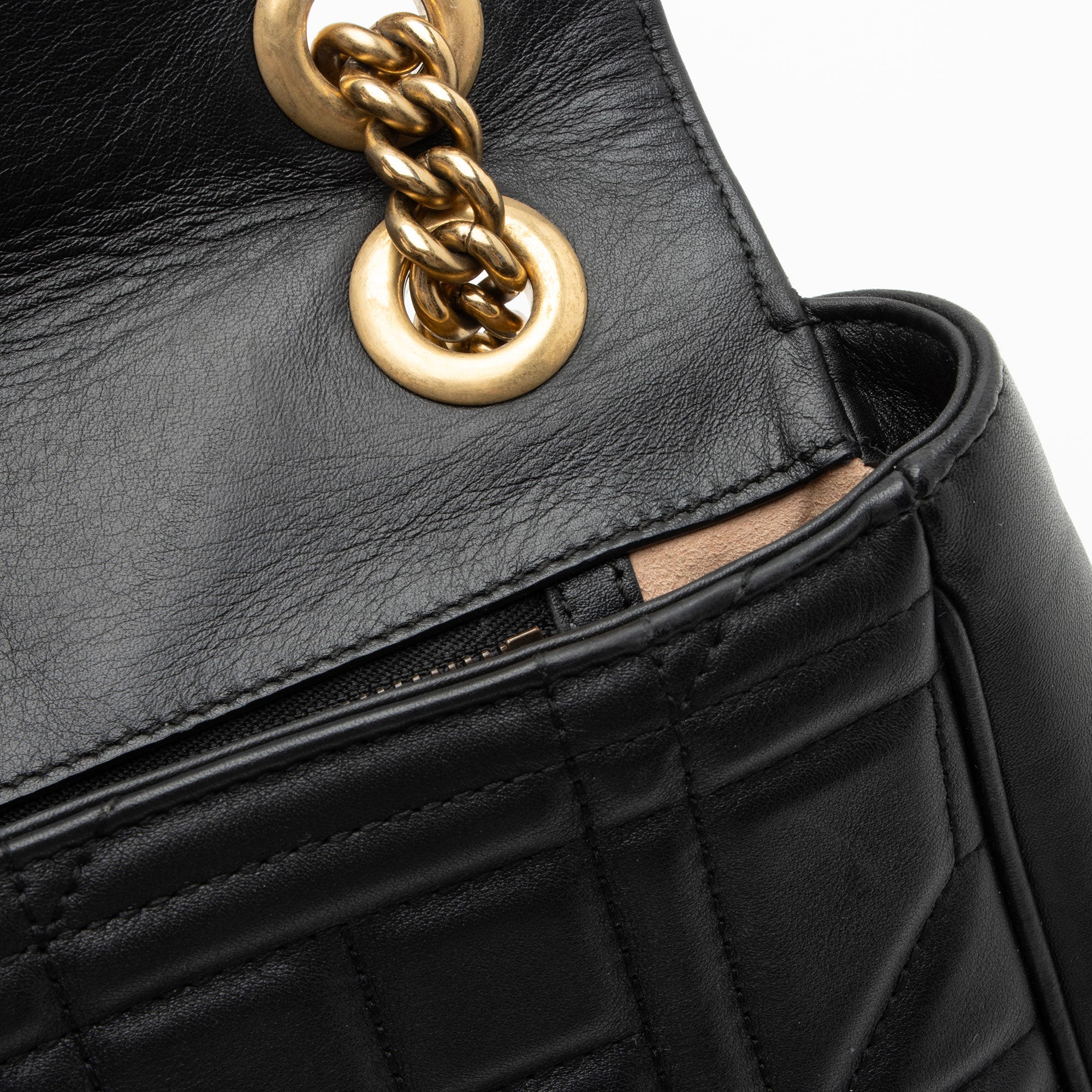 Gucci Matelasse Leather GG Marmont Studded Large Flap Bag