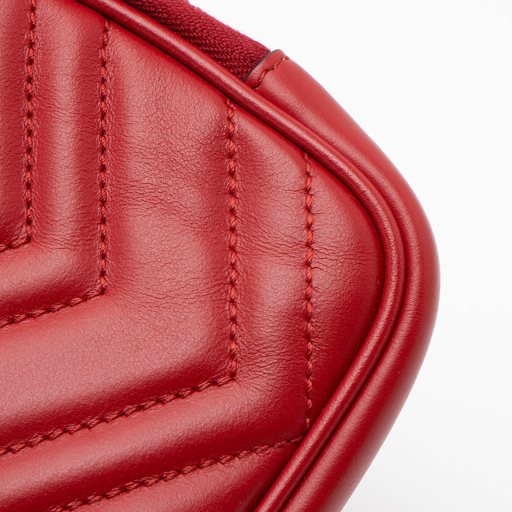 Gucci Matelasse Leather GG Marmont Triple-Zip Mini Bag