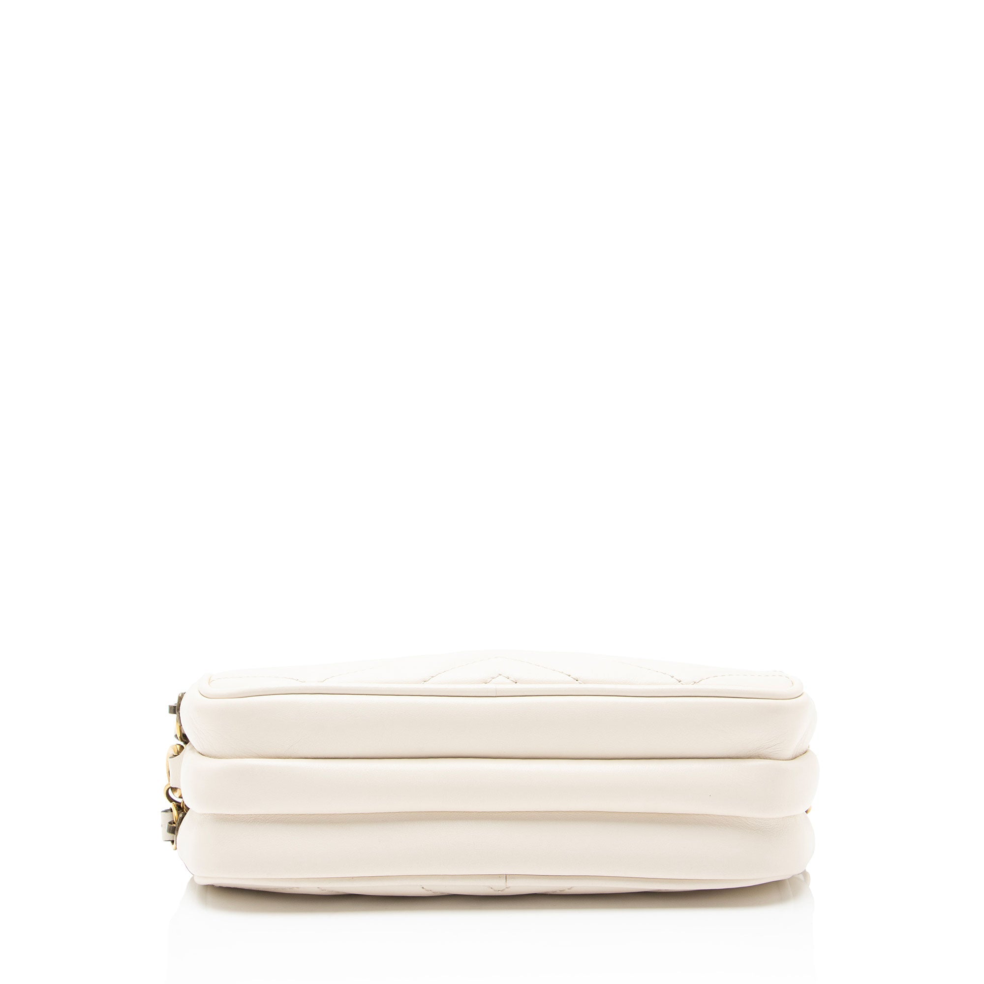 Gucci Matelasse Leather GG Marmont Triple Zip Mini Bag