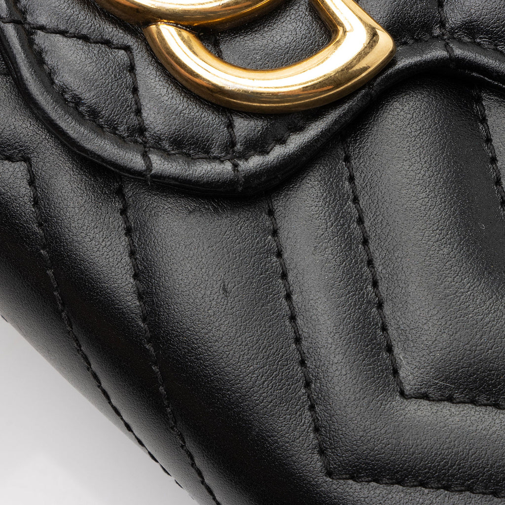 Gucci Matelasse Leather GG Marmont Wallet on Chain