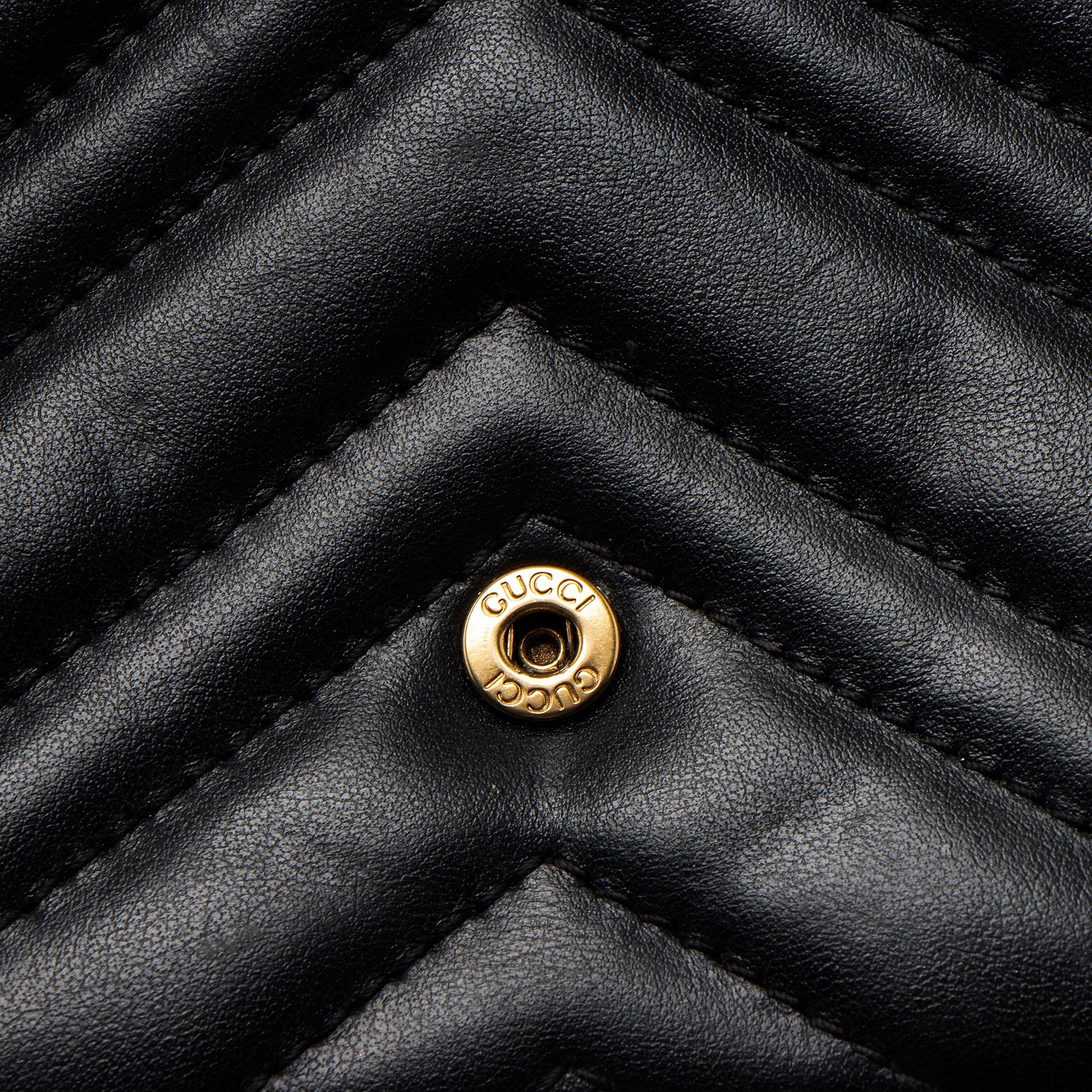 Gucci Matelasse Leather GG Marmont Wallet on Chain