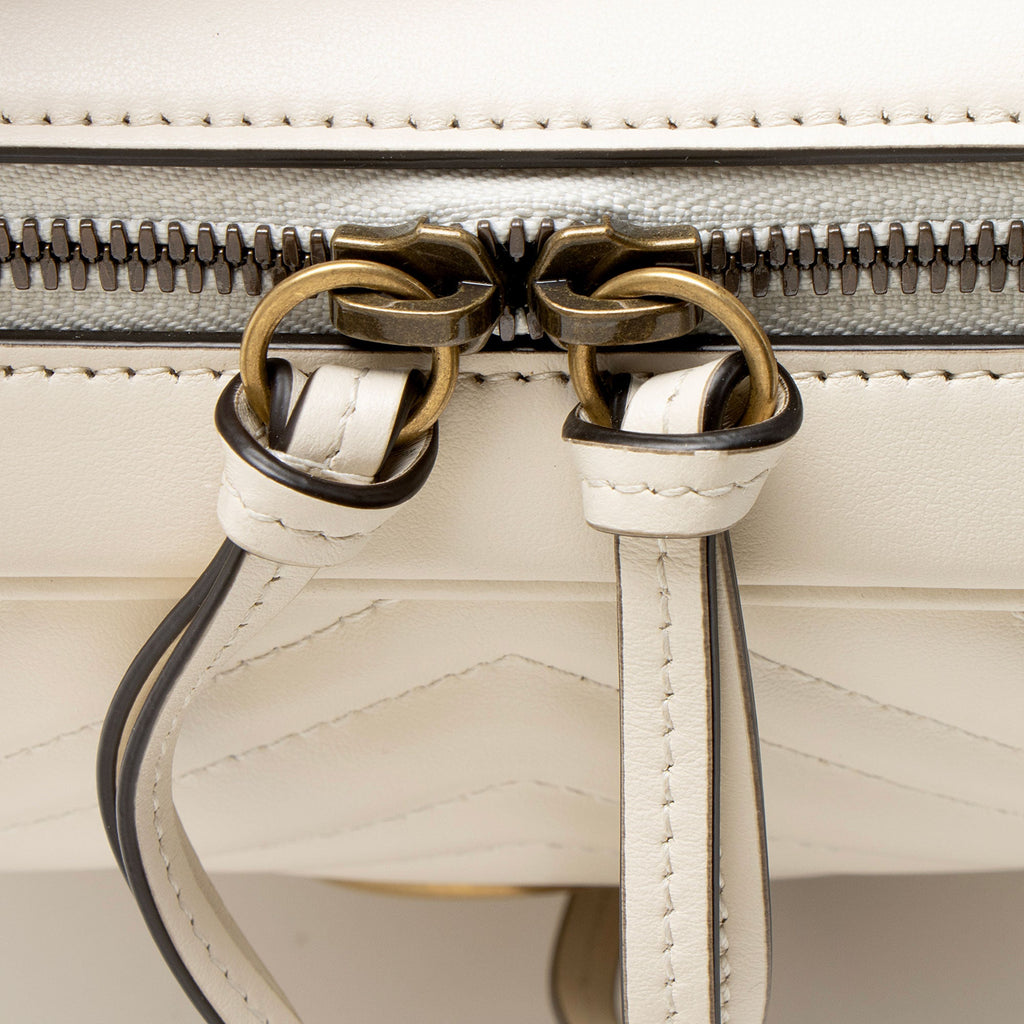 Gucci Matelasse Leather GG Marmont Zip Around Top Handle