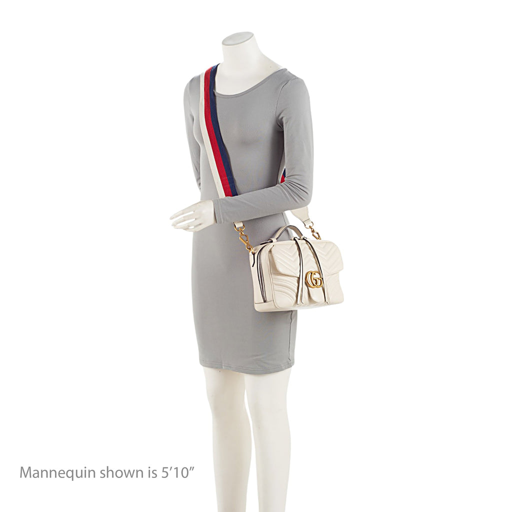 Gucci Matelasse Leather GG Marmont Zip Around Top Handle