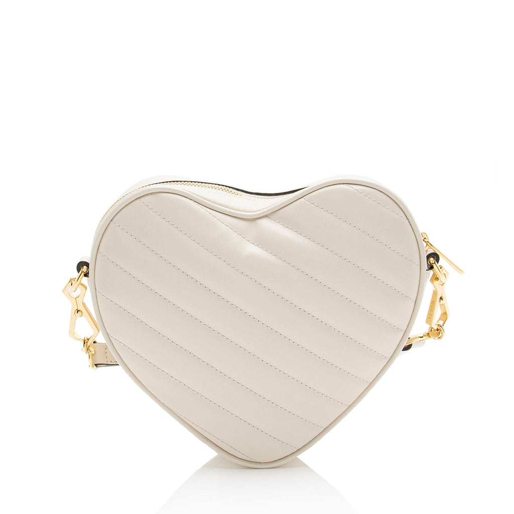 Gucci Matelasse Leather Interlocking G Heart Mini Shoulder Bag