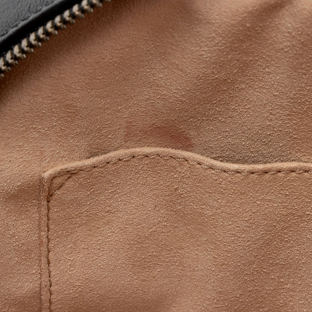 Gucci Matelasse Leather Torchon GG Marmont Bamboo Top Handle Bag (SHF-8zPXp4)
