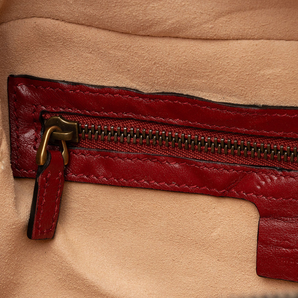 Gucci Matelasse Leather Torchon GG Marmont Bamboo Top Handle