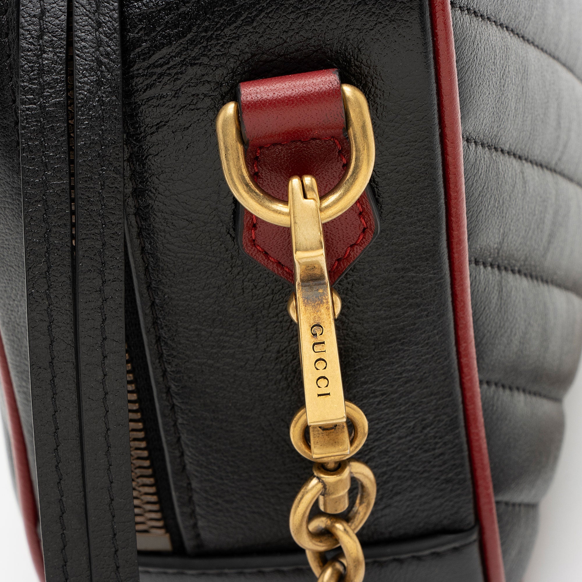 Gucci Matelasse Leather Torchon GG Marmont Bamboo Top Handle