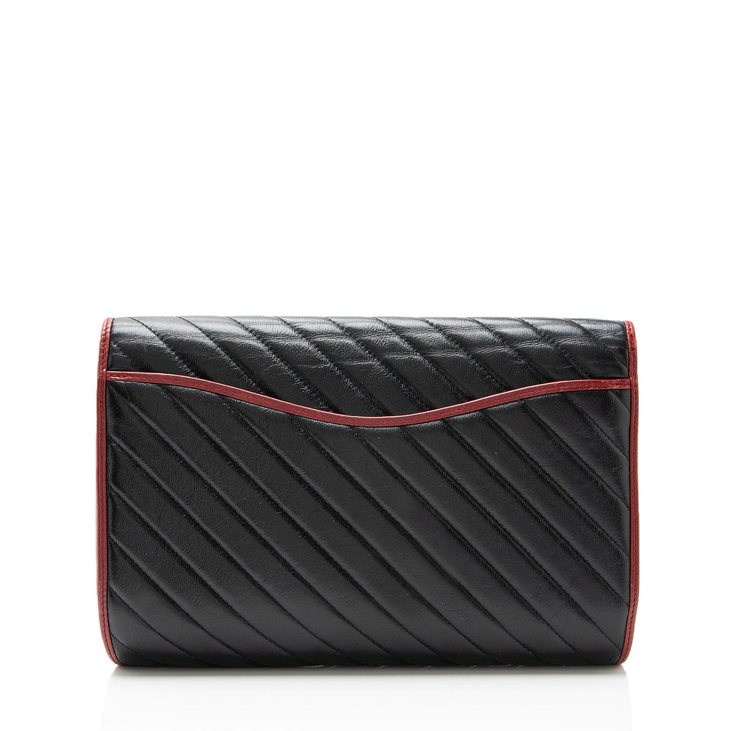 Gucci Matelasse Leather Torchon GG Marmont Clutch