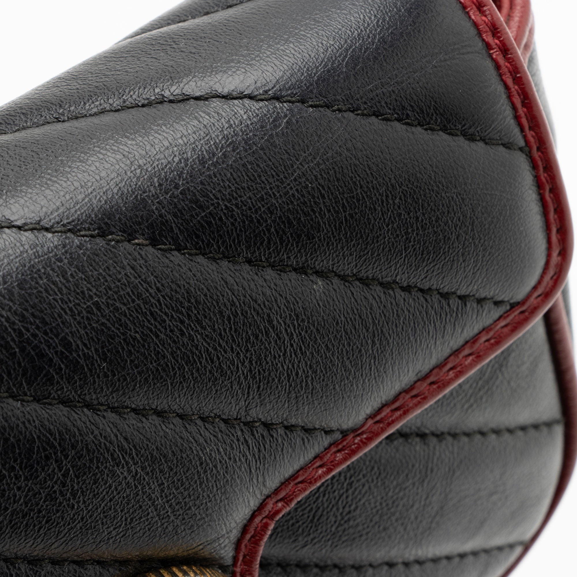 Gucci Matelasse Leather Torchon GG Marmont Mini Flap Bag