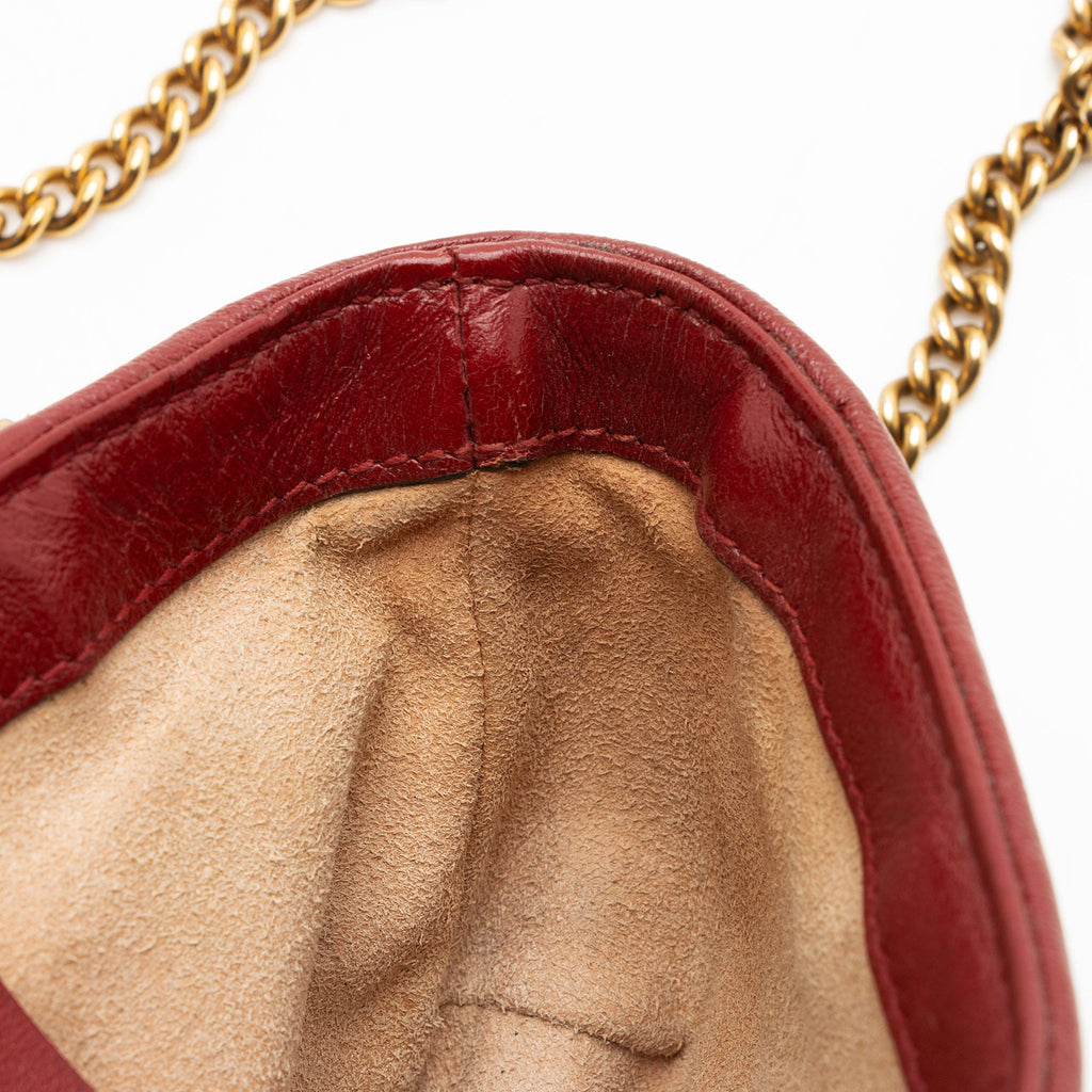 Gucci Matelasse Leather Torchon GG Marmont Mini Flap Bag